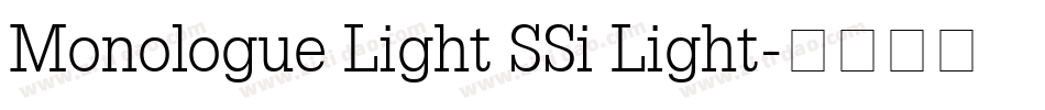 Monologue Light SSi Light字体转换